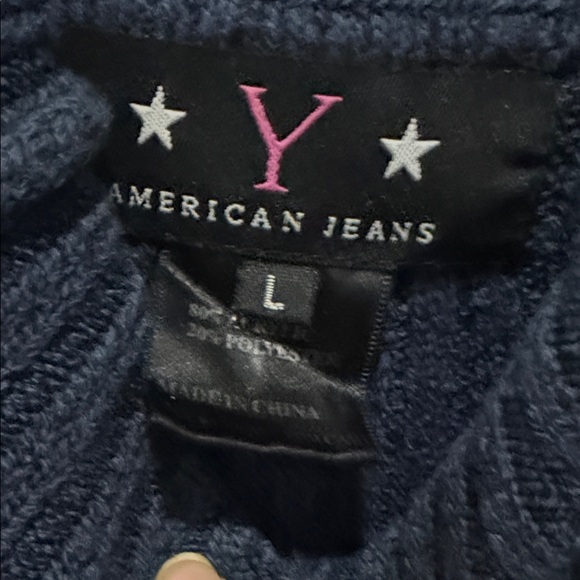 Studio Y Navy Double-Breasted Cardigan - Picture 2 of 4